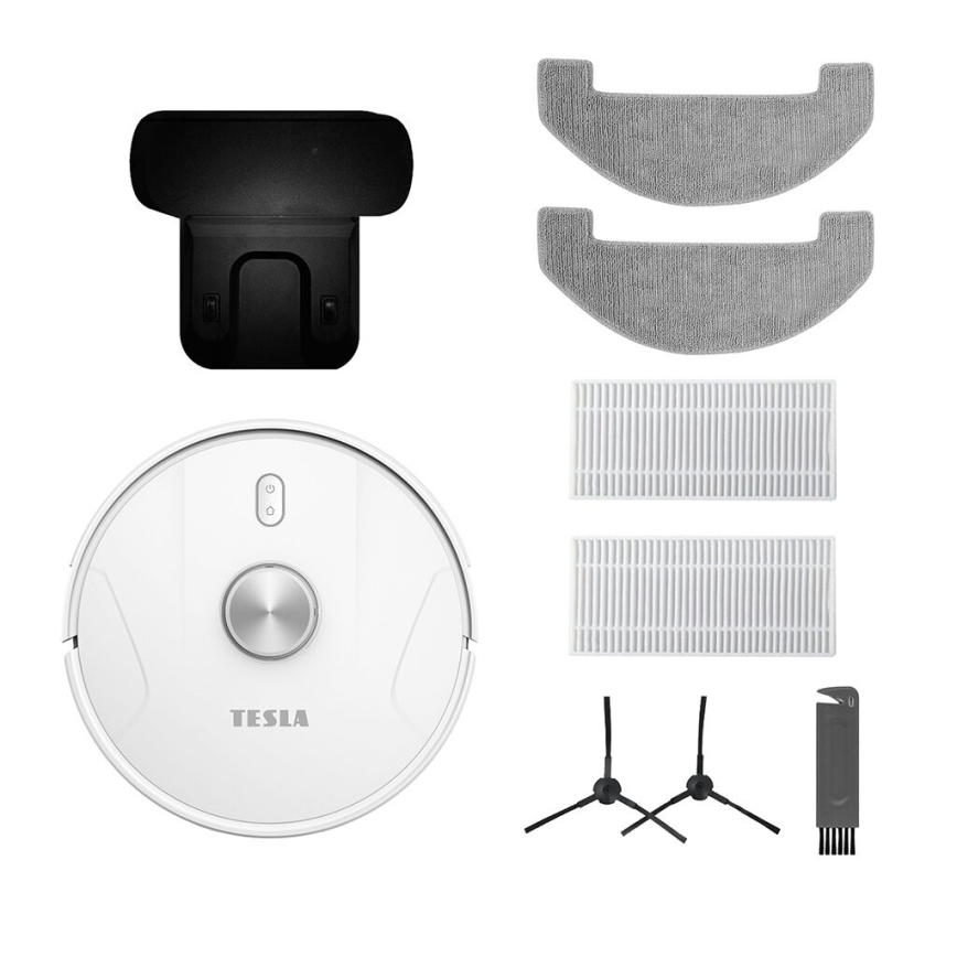 TESLA Electronics RoboStar - Aspirator robot inteligent 2în1 2600 mAh Wi-Fi alb