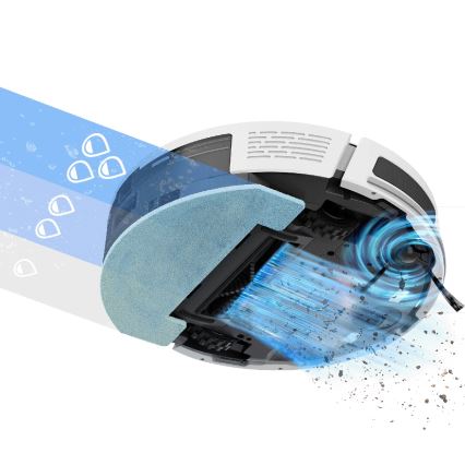 TESLA Electronics RoboStar - Aspirator robot inteligent 2-în-1, 3200 mAh, Wi-Fi, alb