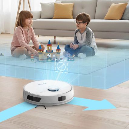TESLA Electronics RoboStar - Aspirator robot inteligent 3 în 1, 3200 mAh, Wi‑Fi, alb