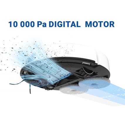 TESLA Electronics RoboStar - Aspirator robot inteligent 3 în 1, 5200 mAh, Wi-Fi, alb