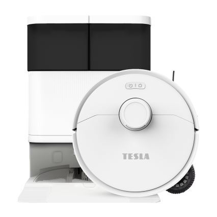 TESLA Electronics RoboStar - Aspirator robot inteligent 3 în 1, 5200 mAh, Wi-Fi, alb