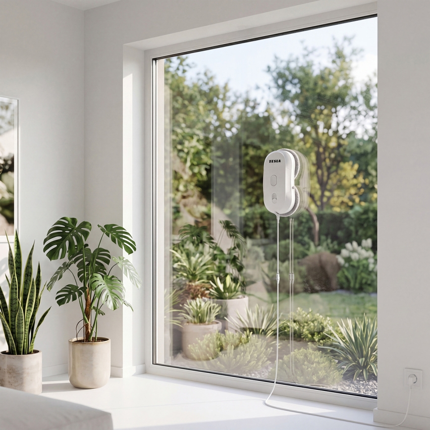 TESLA Electronics RoboStar - Curățător de geamuri cu pulverizare a apei 72W/230V/500 mAh + telecomandă