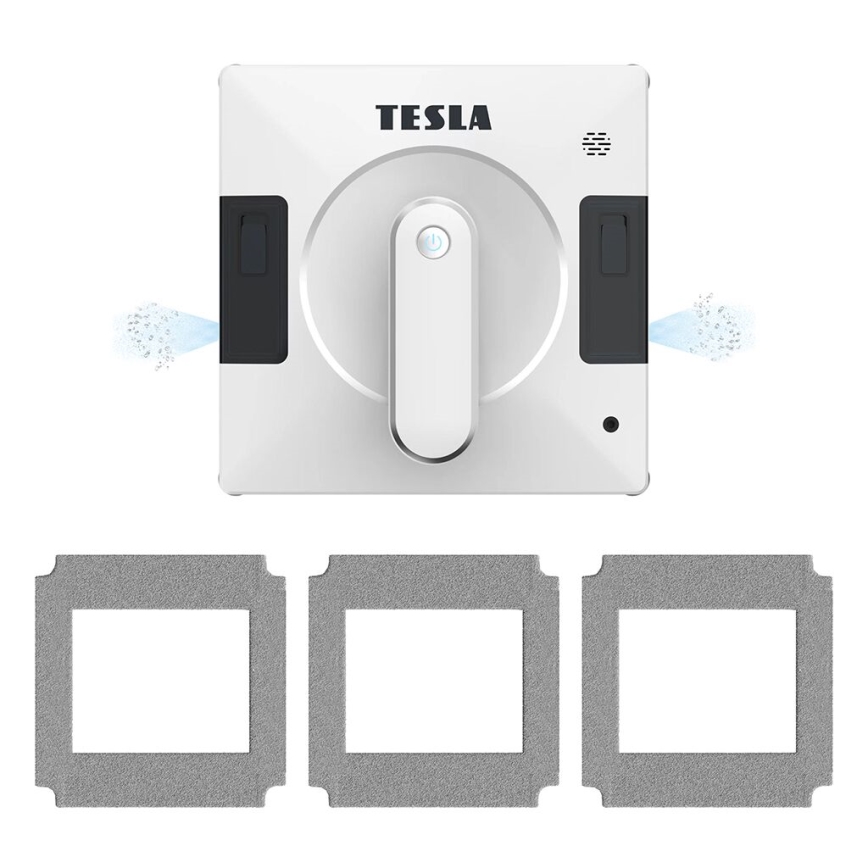 TESLA Electronics RoboStar - Curățător inteligent de geamuri cu pulverizare dublă a apei 72W/230V/500 mAh Wi-Fi + telecomandă