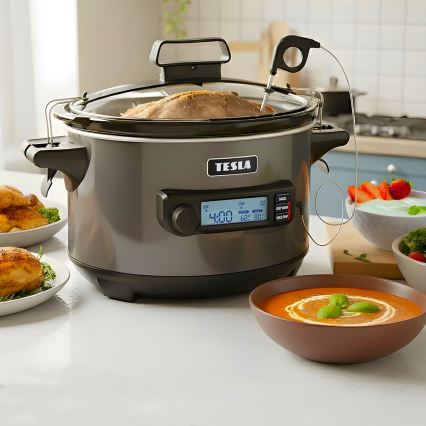 TESLA Electronics SlowCook - oală electrică pentru gătit lent, 5,6 l, 290 W/230 V