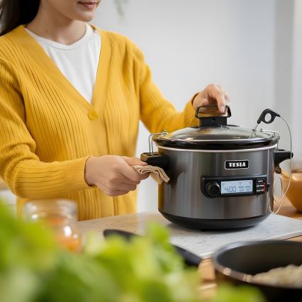 TESLA Electronics SlowCook - oală electrică pentru gătit lent, 5,6 l, 290 W/230 V