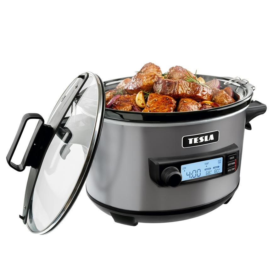 TESLA Electronics SlowCook - oală electrică pentru gătit lent, 5,6 l, 290 W/230 V