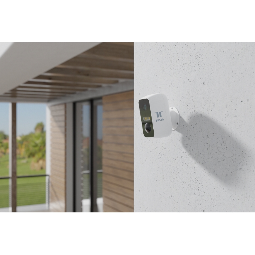 TESLA Smart - Cameră de exterior inteligentă cu senzor 2K 1296p, 9600 mAh, 5V, Wi-Fi, IP65