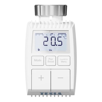 TESLA Smart - Cap termostatic inteligent wireless cu ecran LCD 2xAA