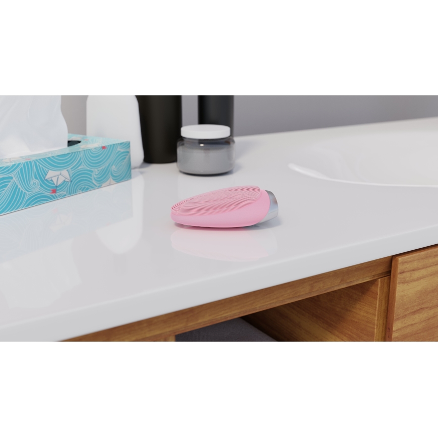 TESLA Smart - Perie de curățare vibratoare pentru față cu încărcare, 450 mAh, IPX7