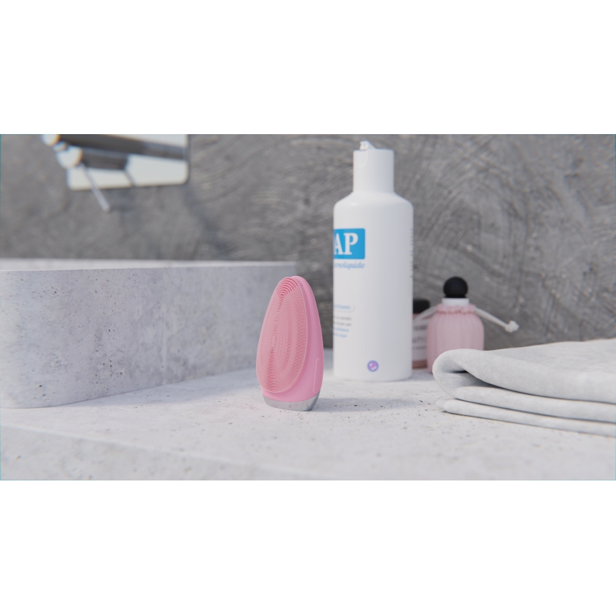 TESLA Smart - Perie de curățare vibratoare pentru față cu încărcare, 450 mAh, IPX7