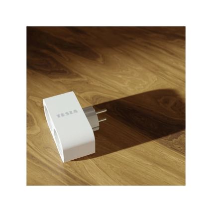 TESLA Smart - Priză inteligentă cu 2 ieșiri 16A/230V Tip F Wi-Fi Tuya