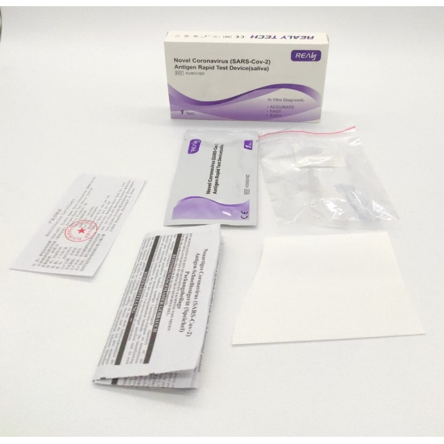 Test rapid COVID-19 antigen RealyTech cu prelevare de salivă 1 buc.