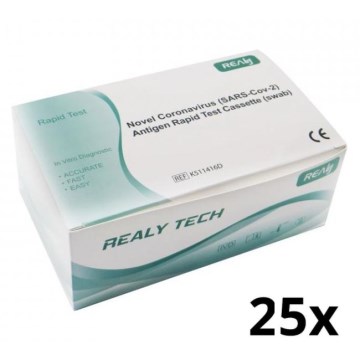 Test rapid (tampon) antigen din nas COVID-19 25 buc. RealyTech