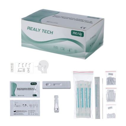 Test rapid (tampon) antigen din nas COVID-19 25 buc. RealyTech