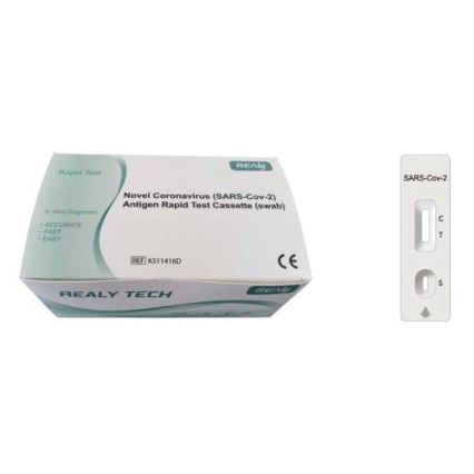 Test rapid (tampon) antigen din nas COVID-19 25 buc. RealyTech