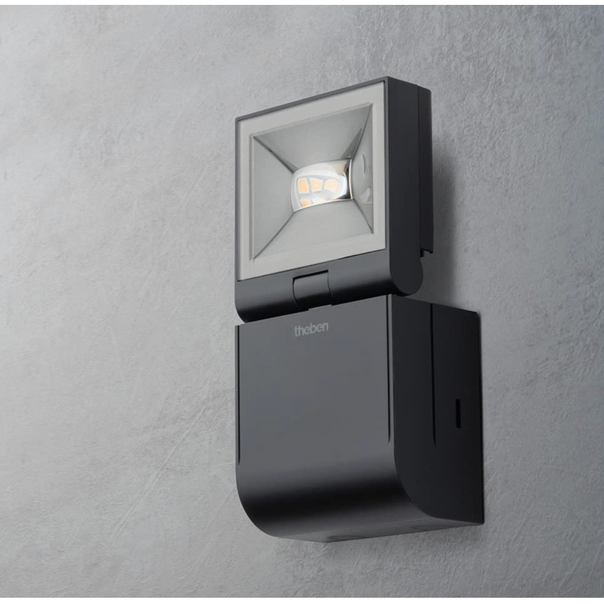 theben - Reflector LED de perete LED/10W/230V negru IP55