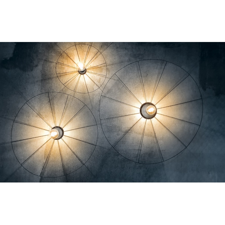 Thoro TH.015 - Lustră aplicată ESKOLA 1xE27/60W/230V negru