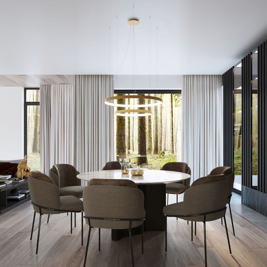 Thoro TH.268 - Candelabru LED suspendat pe cablu RIO LED/80W/230V CRI 95 4000K auriu