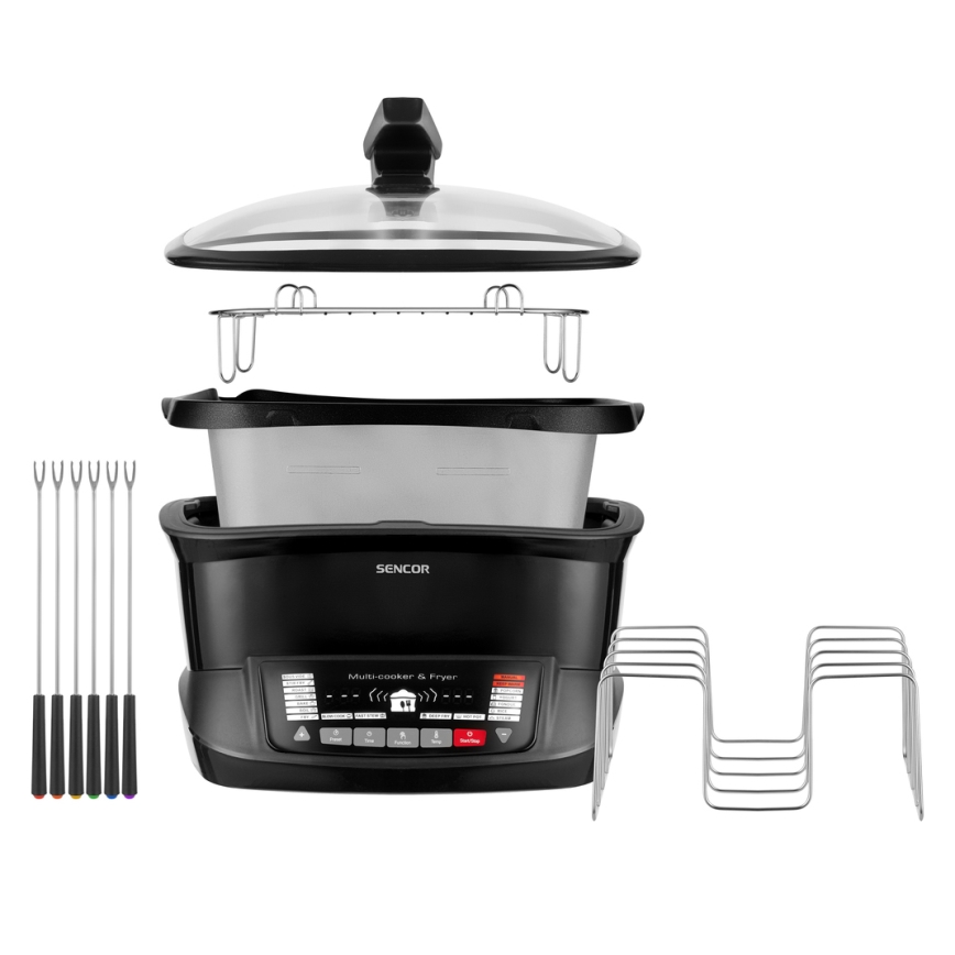 Tigaie multifuncțională cu accesorii 1800W/230V 18 funcții 4,8l Sencor