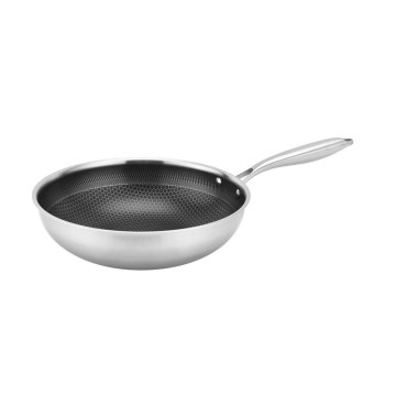 Tigaie wok KITCHISIMO, 28 cm, inox