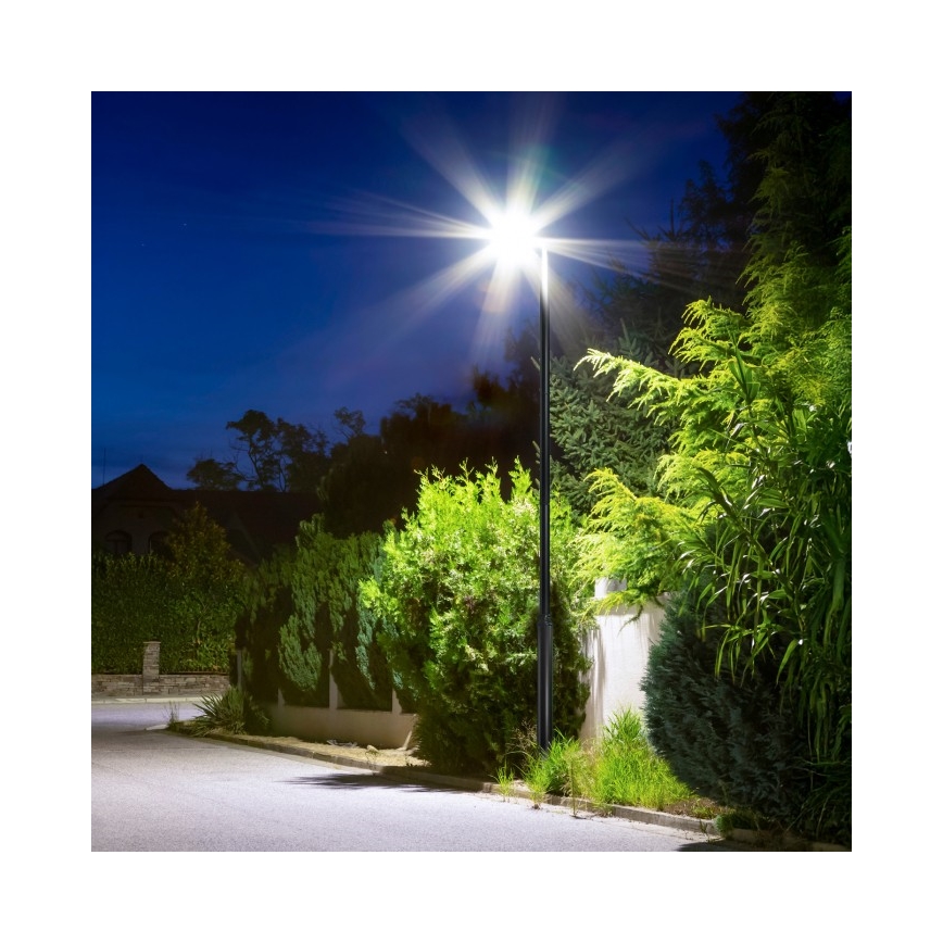 Tijă metalică pentru stâlp de iluminat exterior BASE, 3 m, negru