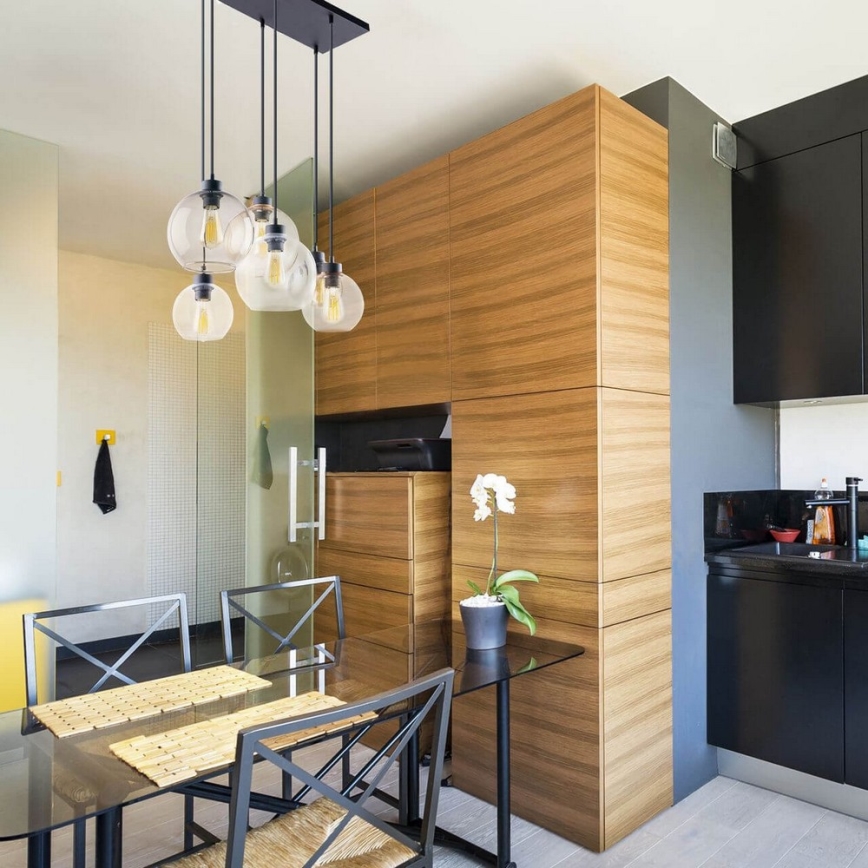 TK Lighting 2164 - Lustră pe cablu CUBUS 6xE27/60W/230V