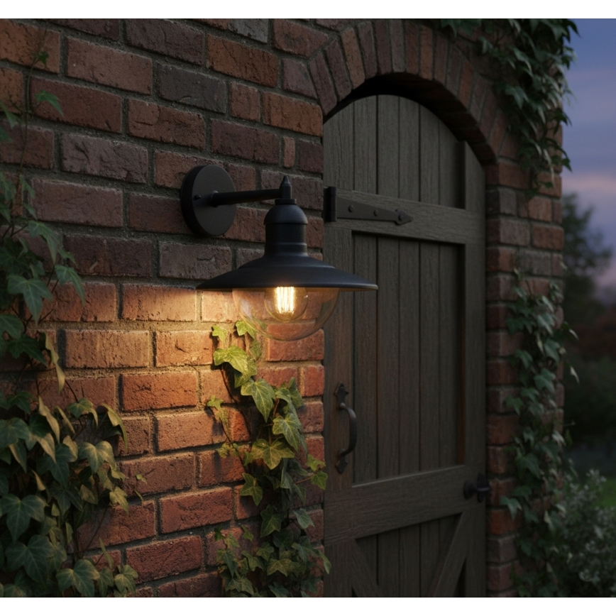 Top Light - Aplica de perete pentru exterior VERONA 1xE27/12W/230V IP44 neagră