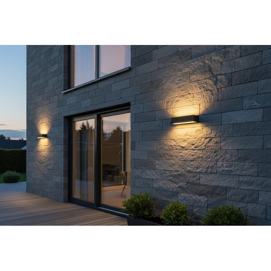 Top Light - Aplică de perete pentru exterior IMOLA LED/10W/230V, 3000/4000/6000K, IP54, 17 cm, neagră