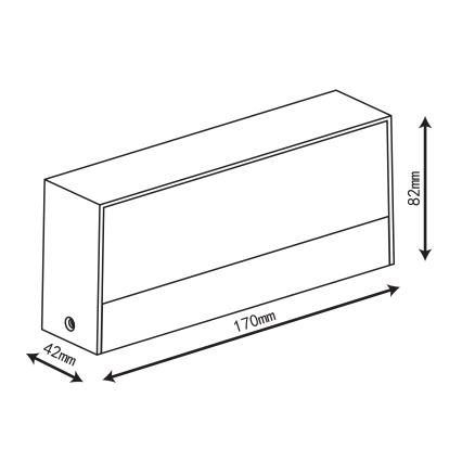 Top Light - Aplică de perete pentru exterior IMOLA LED/10W/230V, 3000/4000/6000K, IP54, 17 cm, neagră