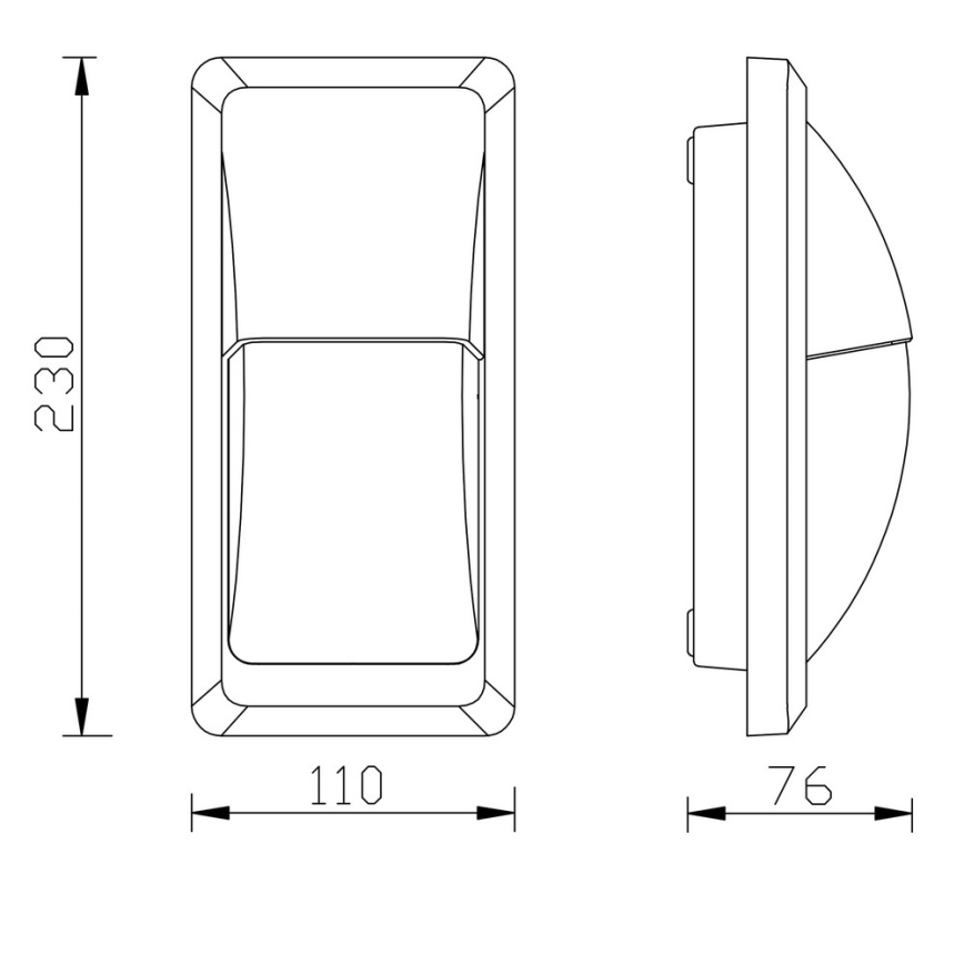 Top Light Avila D - Aplică perete exterior LED LED/12W/230V IP65