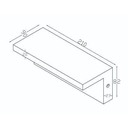 Top Light - Aplica LED de exterior ELON LED/10W/230V 3000/4000/6000K IP54 negru