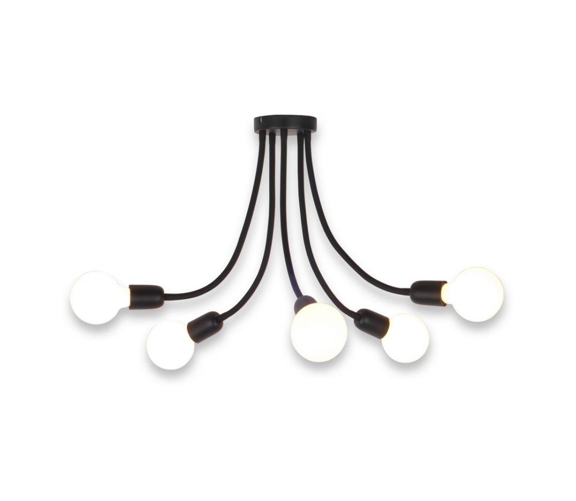 Top Light Galileo 5 C - Lustră pe tijă 5xE27/40W/230V negru