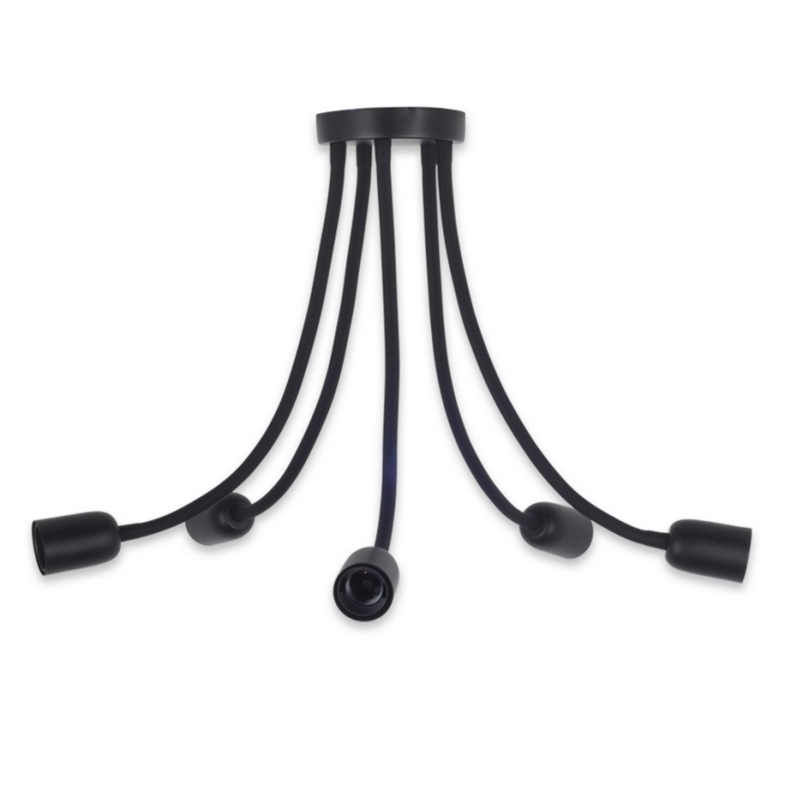 Top Light Galileo 5 C - Lustră pe tijă 5xE27/40W/230V negru