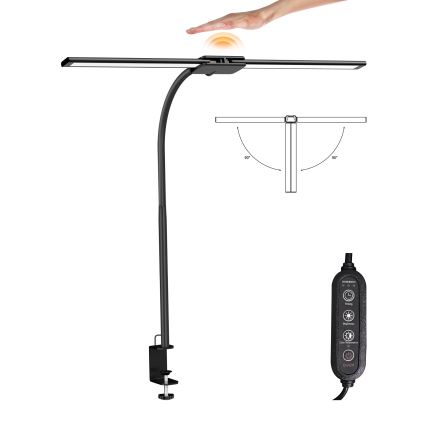 Top Light - Lampă de birou LED dimerizabilă cu clemă LYRA LED/18W/230V 3000-6500K neagră