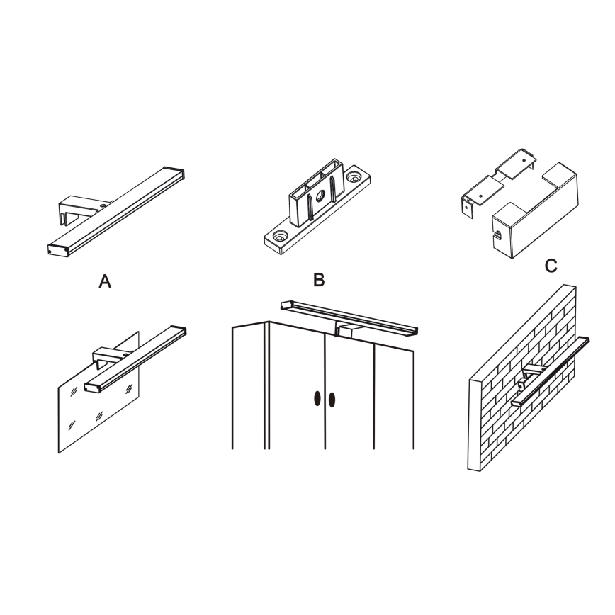 Top Light - Aplică LED pentru oglindă de baie TEXAS XL LED/10W/230V 3000/4000/6500K IP44 60 cm crom mat