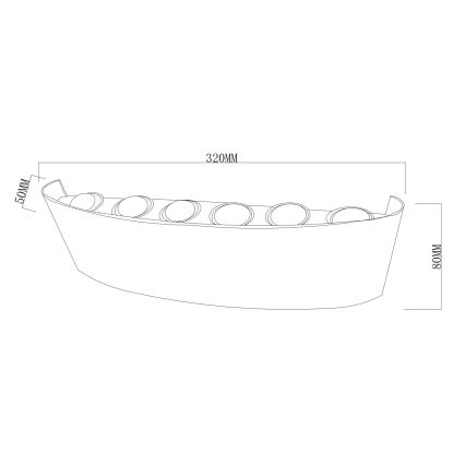 Top Light - LED aplică de perete pentru exterior RAY LED/10W/230V 3000/4000/6500K IP54 albă