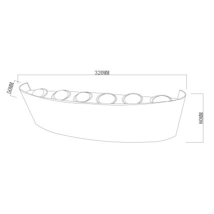 Top Light - Aplică de perete pentru exterior RAY LED/10W/230V 3000/4000/6500K IP54 negru