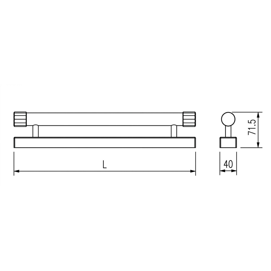 Top Light - Iluminare LED pentru oglindă de baie TURIA LED/12W/230V 3000/4000/6500K IP44 60 cm crom lucios