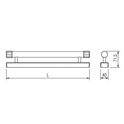 Top Light - Iluminare LED pentru oglindă de baie TURIA LED/8W/230V 3000/4000/6500K IP44 40 cm crom lucios