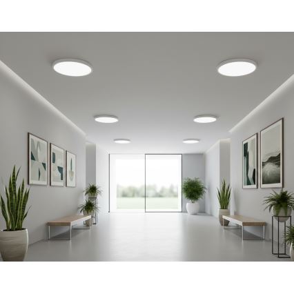 Top Light - Plafonieră LED cu senzor de mișcare REVIT LED/12/18/24W/230V 3000/4000/6500K Ø 30 cm albă