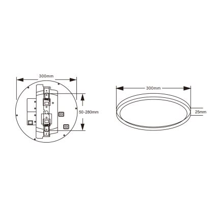 Top Light - Plafonieră LED cu senzor de mișcare REVIT LED/12/18/24W/230V 3000/4000/6500K Ø 30 cm albă