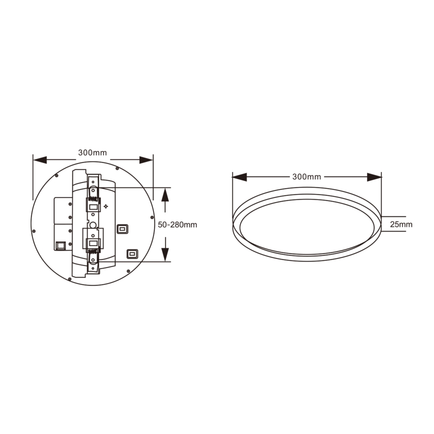Top Light - Plafonieră LED cu senzor de mișcare REVIT LED/12/18/24W/230V 3000/4000/6500K Ø 30 cm albă