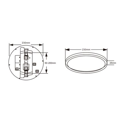 Top Light - Plafonieră LED cu senzor de mișcare REVIT LED/9/12/18W/230V 3000/4000/6500K Ø 23 cm albă