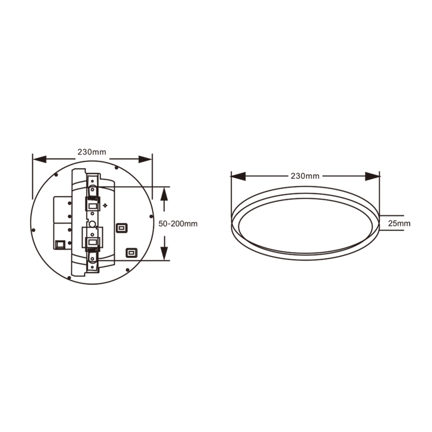 Top Light - Plafonieră LED cu senzor de mișcare REVIT LED/9/12/18W/230V 3000/4000/6500K Ø 23 cm albă