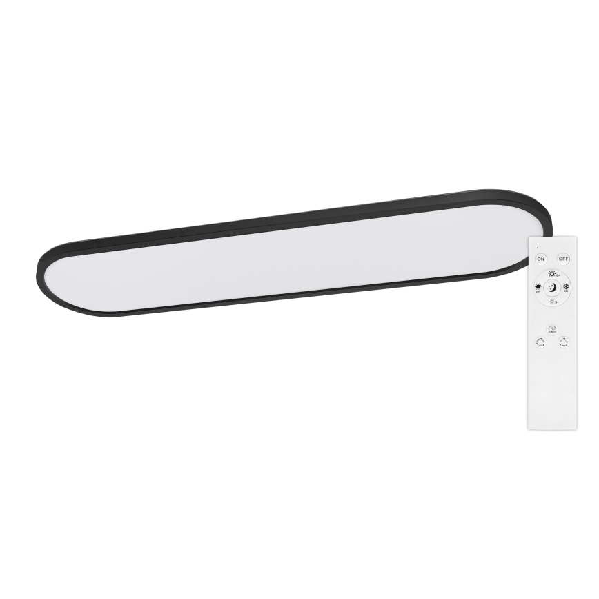 Top Light - Corp de iluminat LED dimabil pentru tavan, montaj aplicat/suspendat OVAL LED/36W/230V 3000-6500K negru + telecomandă