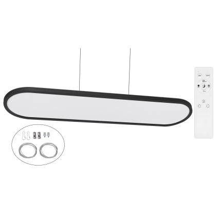 Top Light - Corp de iluminat LED dimabil pentru tavan, montaj aplicat/suspendat OVAL LED/36W/230V 3000-6500K negru + telecomandă