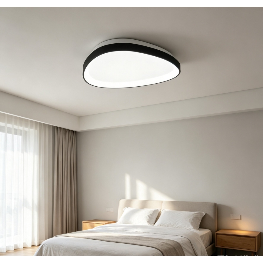 Top Light - Plafonieră LED reglabilă ECLIPSE LED/55W/230V 3000-6500K Ø 60 cm neagră + telecomandă