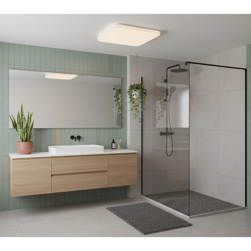 Top Light - Plafonieră LED pentru baie DUNAJ LED/48W/230V 3000/4000/6500K IP44 48x48 cm albă