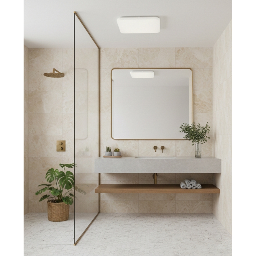 Top Light - Plafonieră LED DUNAJ pentru baie LED/18W/230V 3000/4000/6500K IP44 27,5x27,5 cm albă