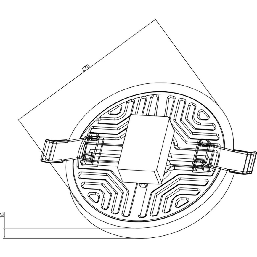 Top Light POLAR K 22 - LED Plafonieră încastrată LED/22W/230V